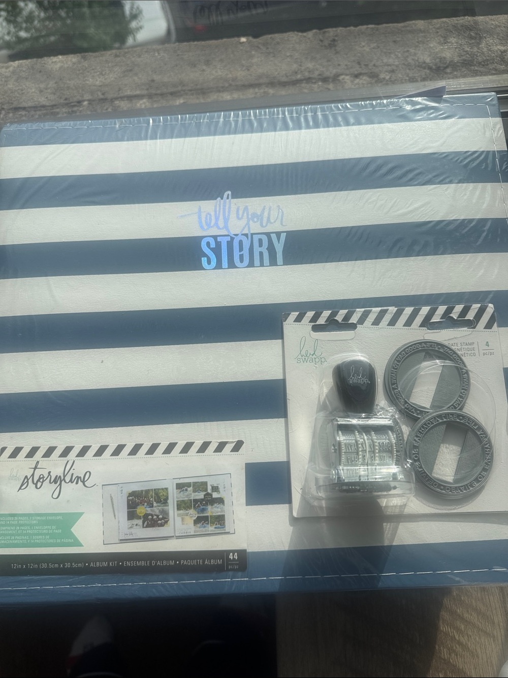 Heidi Swapp Storyline 12×12 Album Kit — New  & magnetic stamp! Great deal!